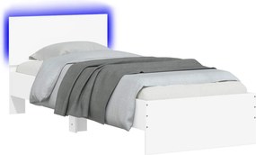 vidaXL Σκελετός Κρεβατιού Λευκό 80 x 200 cm Επεξεργασμένο Ξύλο