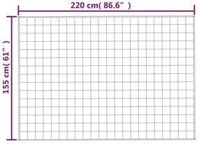 vidaXL Κουβέρτα Βαρύτητας Γκρι 155 x 220 εκ. 11 κ. Υφασμάτινη