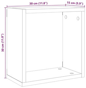 ΡΑΦΙΑ ΤΟΙΧΟΥ ΚΥΒΟΙ 4 ΤΕΜ. ΑΡΤΙΣΙΑΝΗ ΔΡΥΣ 30X15X30 ΕΚ ΕΠΕΞ. ΞΥΛΟ 856580