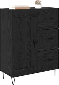 vidaXL Πλαϊνό γραφείο με συρτάρι Μαύρη Δρυς 69,5 x 34 x 90 εκ.
