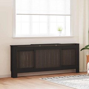 vidaXL Καπάκι Καλοριφέρ 2 pcs Μαύρο (142-205) x 20.5 x 81.5 εκ.