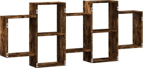 vidaXL Ραφιέρα Τοίχου Καπνιστή Δρυς 159x18x65 εκ. Επεξεργασμένο Ξύλο