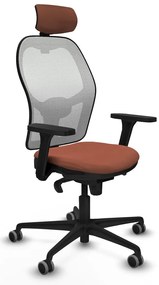 Καρέκλα γραφείου με κεφαλάρι Piqueras y Crespo 3D036G2 Λευκό Καφέ