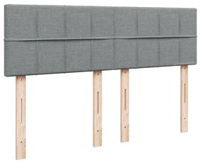 ΚΡΕΒΑΤΙ BOXSPRING ΜΕ ΣΤΡΩΜΑ ΑΝΟΙΧΤΟ ΓΚΡΙ 140X200 ΕΚ. ΥΦΑΣΜΑΤΙΝΟ 3289003