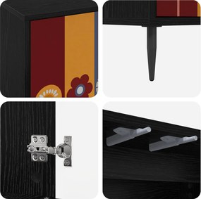 vidaXL Ντουλάπι TV ESSEN 102 x 33 x 51 εκ Μαύρη Δρυς
