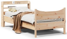 vidaXL Πλαίσιο Κρεβατιού Κεφαλάρι 75x190εκ. Μασίφ Πεύκο