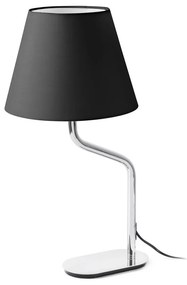 Επιτραπέζιο Φωτιστικό Eterna 24008-15 E27 15W Chrome - Black Faro Barcelona Αλουμίνιο,Textilene