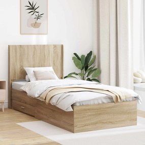 vidaXL Καλάθι με αποθήκη και κεφαλάρι Sonoma Δρυς Επεξεργασμένο Ξύλο