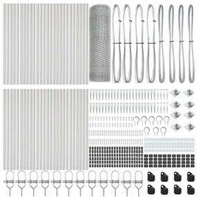 vidaXL Στύλος Περιφράξεων Ασημί 100 x 0,6 μ (25 mm πλέγμα) Ατσάλι