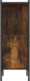 vidaXL Βιβλιοθήκη Καπνιστή Δρυς 72x28x77,5εκ. από Επεξεργασμένο Ξύλο