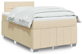 ΚΡΕΒΑΤΙ BOXSPRING ΜΕ ΣΤΡΩΜΑ ΚΡΕΜ 120X200 ΕΚ. ΥΦΑΣΜΑΤΙΝΟ 3287040