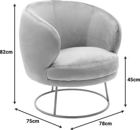 Πολυθρόνα Rony βελούδο μπεζ-χρυσό 78x75x82εκ 78x75x82 εκ.