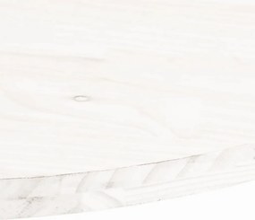 vidaXL Επιφάνεια Τραπεζιού Οβάλ Λευκή 110x55x2,5 εκ. Μασίφ Ξύλο Πεύκου
