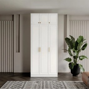 Ντουλάπα με 3 πόρτες και ντουλάπι από MDF 105x52x52 cm