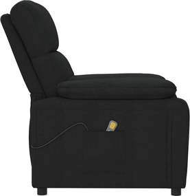 vidaXL Πολυθρόνα Μασάζ Μαύρη Υφασμάτινη