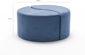 Πουφ Σκαμπό Μπλε ALIS 80x80x40
