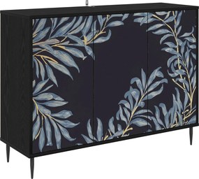 vidaXL Πλαϊνό γραφείο DOKKUM Μαύρη Δρυς 102 x 33 x 76 εκ.