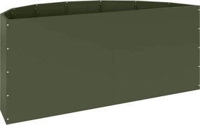 vidaXL Γλάστρα Ελιά Πράσινη 120 x 60 x 50 εκ. Ατσάλι