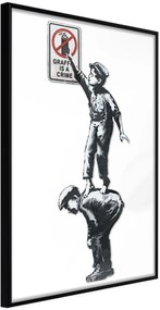 Αφίσα - Banksy: Graffiti Is a Crime - 20x30 - Μαύρο - Χωρίς πασπαρτού