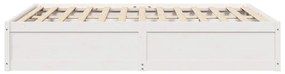 vidaXL Σκελετός Κρεβ. Χωρίς Στρώμα Λευκό 140x190 εκ Μασίφ Πεύκο