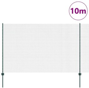 vidaXL Φράχτης με Στήλες. Πράσινο 1.6 x 10 m Ατσάλι