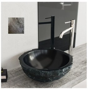 Sanitec Pine 287 Νιπτήρας Πέτρινος Επικαθήμενος 47x38x12,5cm Bianco Grigio