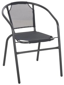 ARMCHAIR OUTDOOR LEDAN  METAL &amp; TEXTILENE IN GREY 55x58x72Hcm.