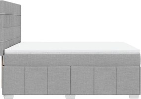 vidaXL Κρεβάτι Boxspring με Στρώμα Αν. Πράσινο 160x200εκ Υφασμάτινο
