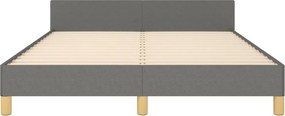 vidaXL Σκελετός Κρεβατιού Χωρίς Στρώμα Γκρι 140x200 εκ.Υφασμάτινο