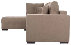 ΓΩΝΙΑΚΟΣ ΚΑΝΑΠΕΣ-ΚΡΕΒΑΤΙ ΜΕ ΑΠΟΘ.ΧΩΡΟ TRENDSTON HM3302.03L ΜΠΕΖ ΥΦΑΣΜΑ 298x177x95Υεκ