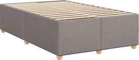 vidaXL Κρεβάτι Boxspring με Στρώμα Taupe 120x200 εκ. Υφασμάτινο