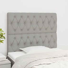 vidaXL Κεφαλάρι Ανοιχτό Γκρι 100x7x118/128 εκ. Ύφασμα