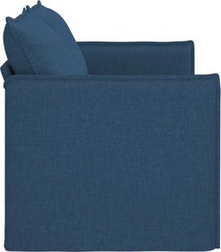 vidaXL Καναπές 140cm Μπλε Μέταλλο