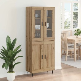 vidaXL Highboard 2 pcs Artisan Oak Επεξεργασμένο ξύλο