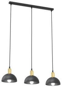 Κρεμαστό Φωτιστικό Οροφής 3xE14 60cm Moto Emibig -1386/3-Μαύρο-Χρυσό 1386/3