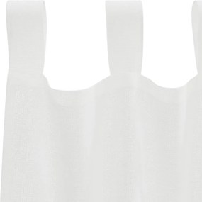 vidaXL Κουρτίνες Voile με βρόχους 2 τεμάχια Λευκό 140x140 cm