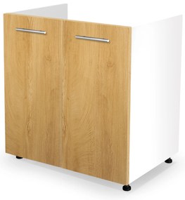 VENTO DK-80/82 sink cabinet, color: white / honey oak DIOMMI V-UA-VENTO-DK-80/82-D.MIODOWY