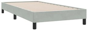 vidaXL Σκελετός Κρεβατιού Χωρίς Στρώμα Αν. Γκρι 100x220 εκ. Βελούδινο