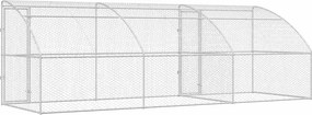 vidaXL Κλουβί Σκύλου 3 τμχ. Ασημί 6 x 2 x 2 m Γαλβανισμένος χάλυβας