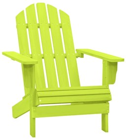 vidaXL Καρέκλα Κήπου Adirondack Πράσινη από Μασίφ Ξύλο Ελάτης