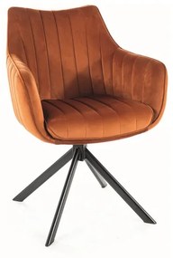 KRZESŁO AZALIA VELVET CZARNY STELAŻ/CYNAMON BLUVEL 4215 DIOMMI-80-2660