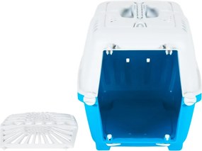 vidaXL Κλουβί Μεταφ. Κατοικίδιων Λευκό/Μπλε 48x31,5x33εκ Πολυπρ/λένιο