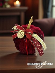 Κολοκύθα Μπορντό βελούδινη μεσαία - Ασημί