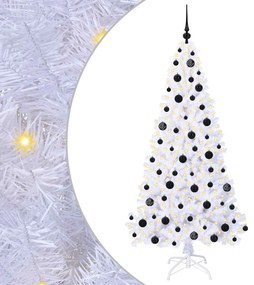 vidaXL Τεχνητό Χριστουγεννιάτικο Δέντρο Λευκό 180 cm PVC και Ατσάλι