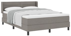 vidaXL Κρεβάτι Box Spring  με Στρώμα, Ταουπέ, 140 x 190 cm, Υφασμάτινο