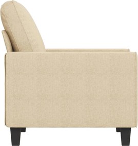 vidaXL Πολυθρόνα Κρεμ 60 εκ. Υφασμάτινη