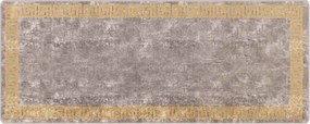 vidaXL Χαλί Runner MARSA Γκρι και Χρυσό 100 x 250 cm Πολυέστερ και PVC