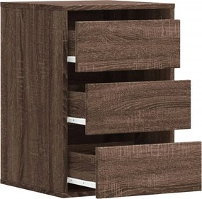 vidaXL Συρταριέρα Καφέ Δρυς 40x41x58 εκ. από Επεξεργ. Ξύλο