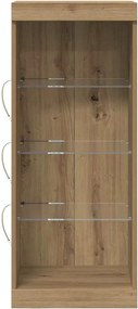 vidaXL Πλευρικό Τραπέζι LED Artisan Oak 41 x 37 x 100 εκ