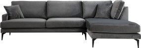 Corner Sofa Papira Corner Right (L3+Chl) - Anthracite Anthracite